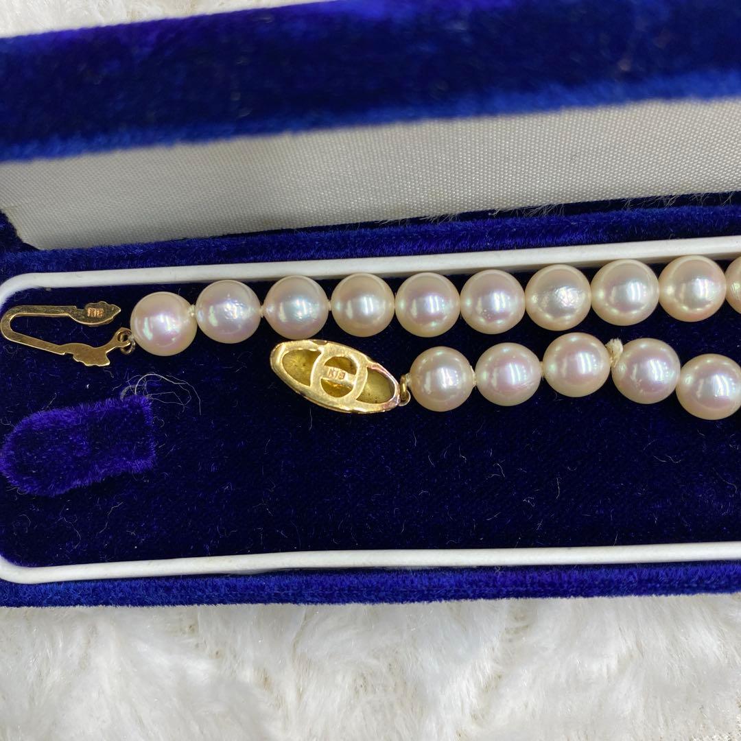 真珠 ネックレス 金留め具