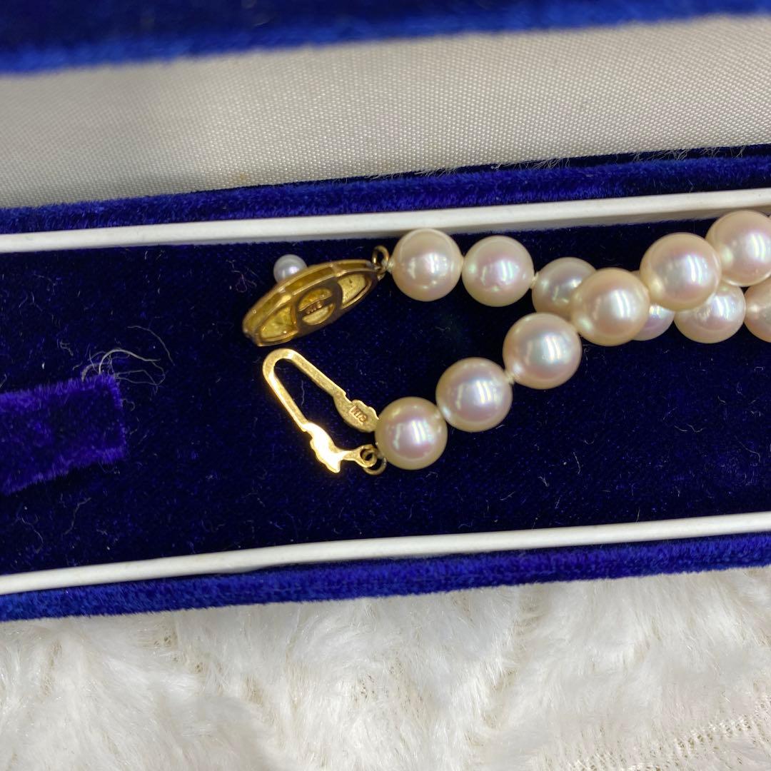 真珠 ネックレス 金留め具