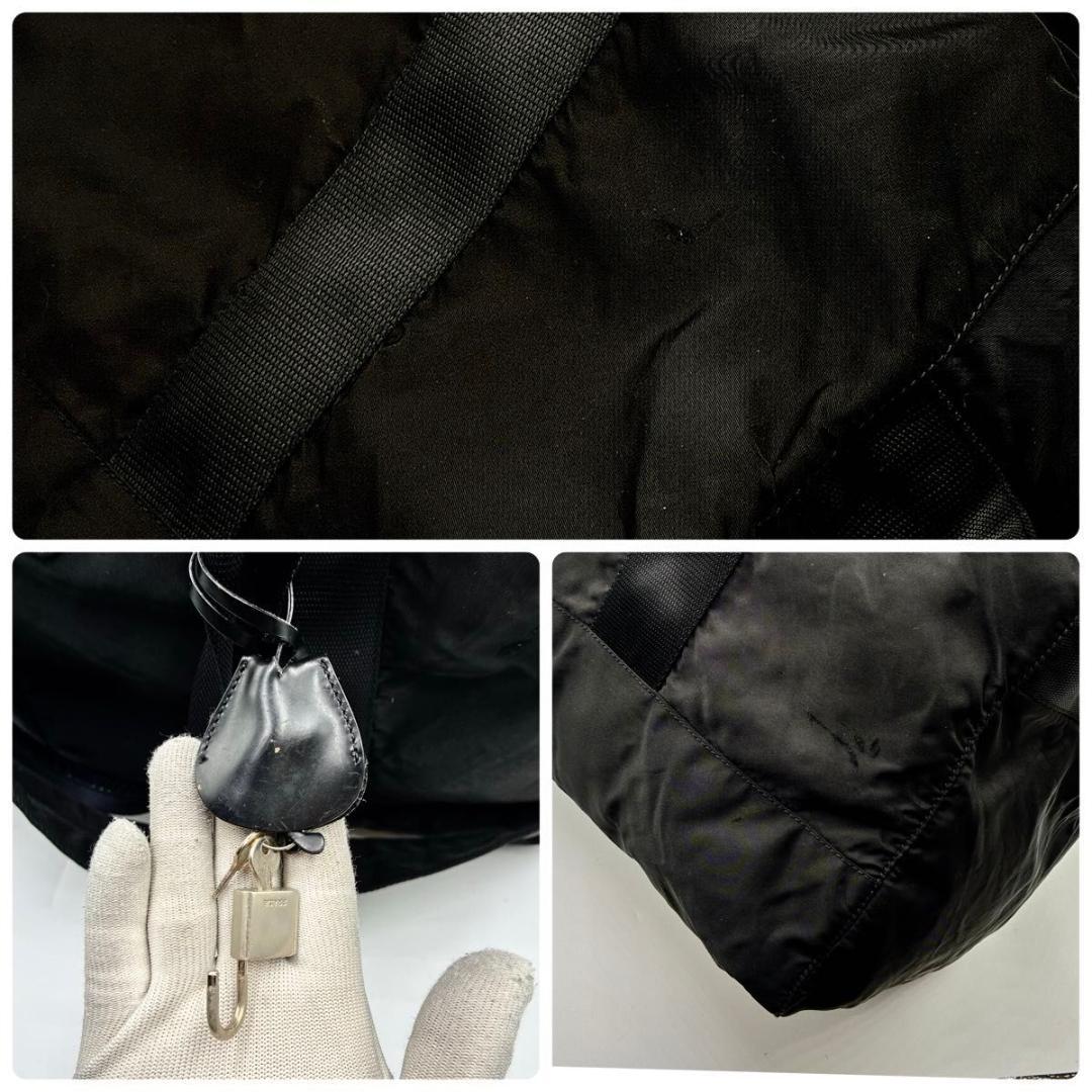 ユミ　プラダ ボストンバッグ 2way 三角ロゴ 白タグ ナイロン