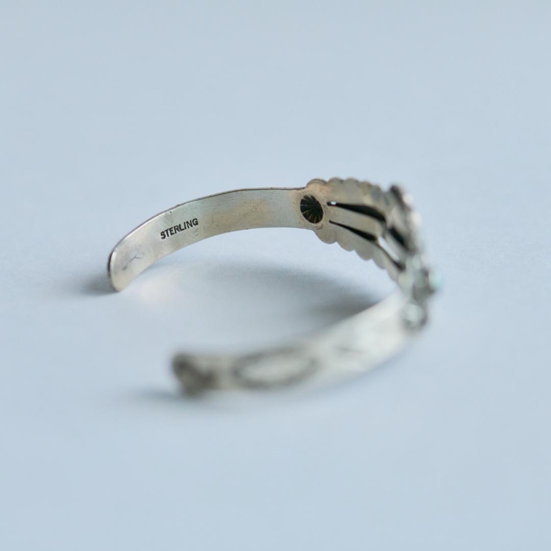 【J739】ヴィンテージ　ナバホ　ターコイズ　バングル　ヴィンテージ