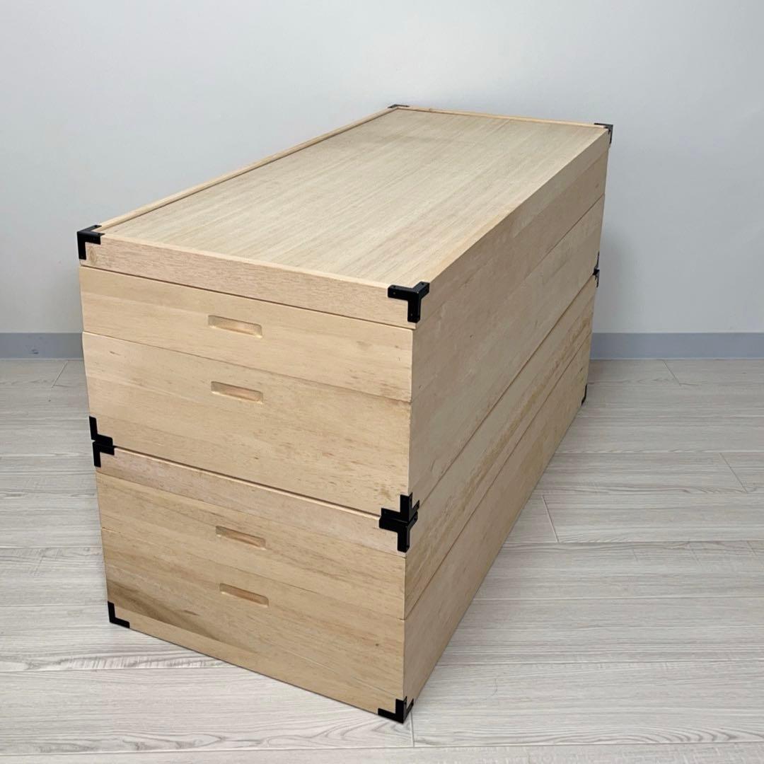 桐 衣装ケース 2段 桐箱 桐ケース 送料無料　2個セット