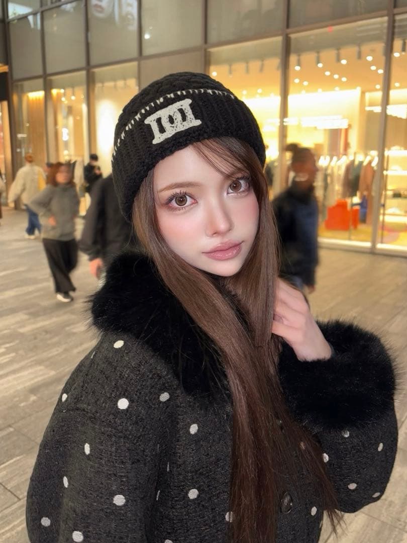 新品・未開封♡Darich♡DDロゴバスケットニットビーニー　BLK