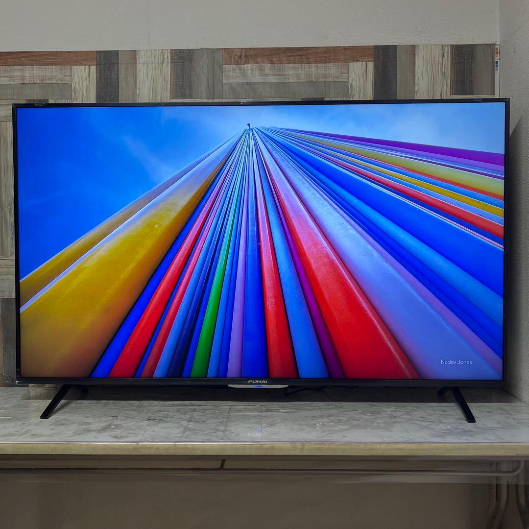 即日受渡❣️全国送料込展示見本品フナイ65型4KTV録画機能内蔵Wチューナ搭載