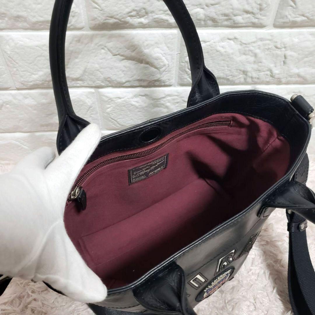 AVIREX ロゴミニトートハンドバッグ ショルダーバッグ 2way 美品