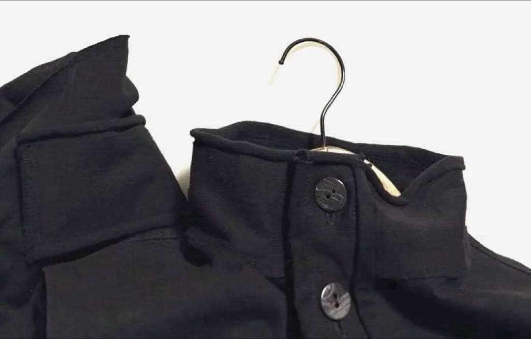 JURGEN LEHLヨーガンレール　スウェットベスト 切りっぱなし　染め黒　綿