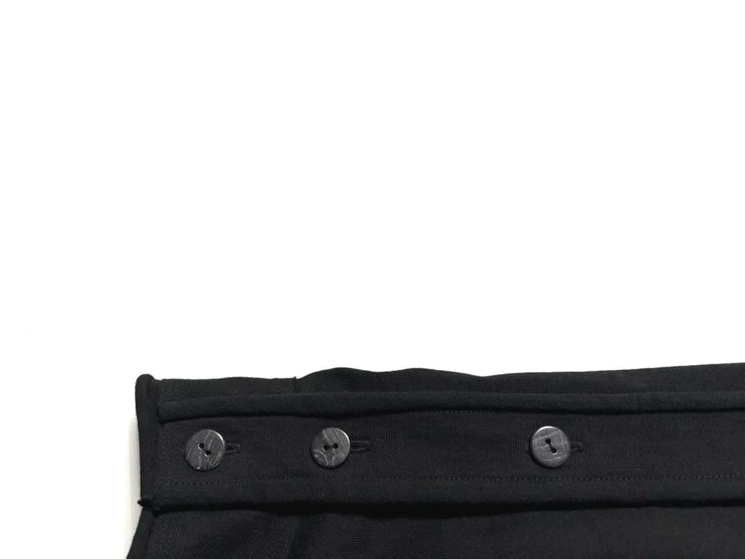 JURGEN LEHLヨーガンレール　スウェットベスト 切りっぱなし　染め黒　綿