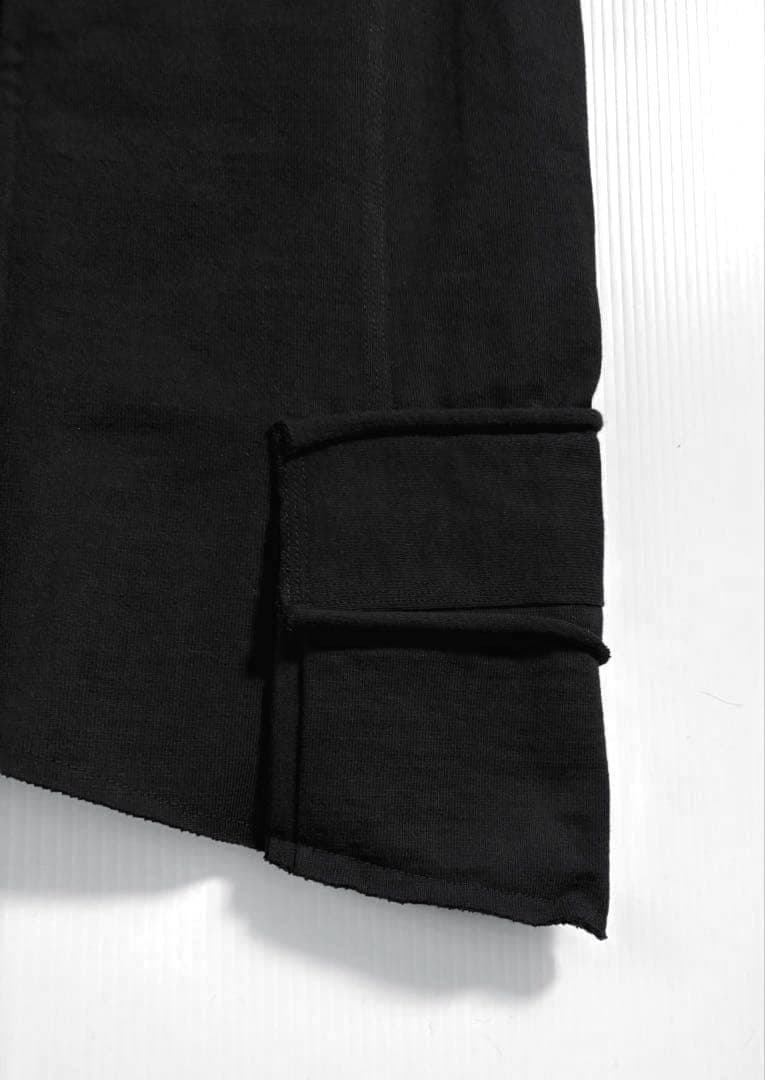 JURGEN LEHLヨーガンレール　スウェットベスト 切りっぱなし　染め黒　綿