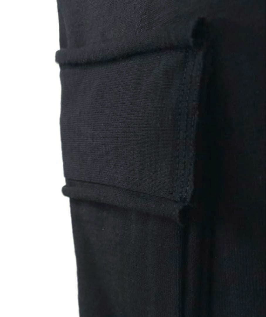 JURGEN LEHLヨーガンレール　スウェットベスト 切りっぱなし　染め黒　綿