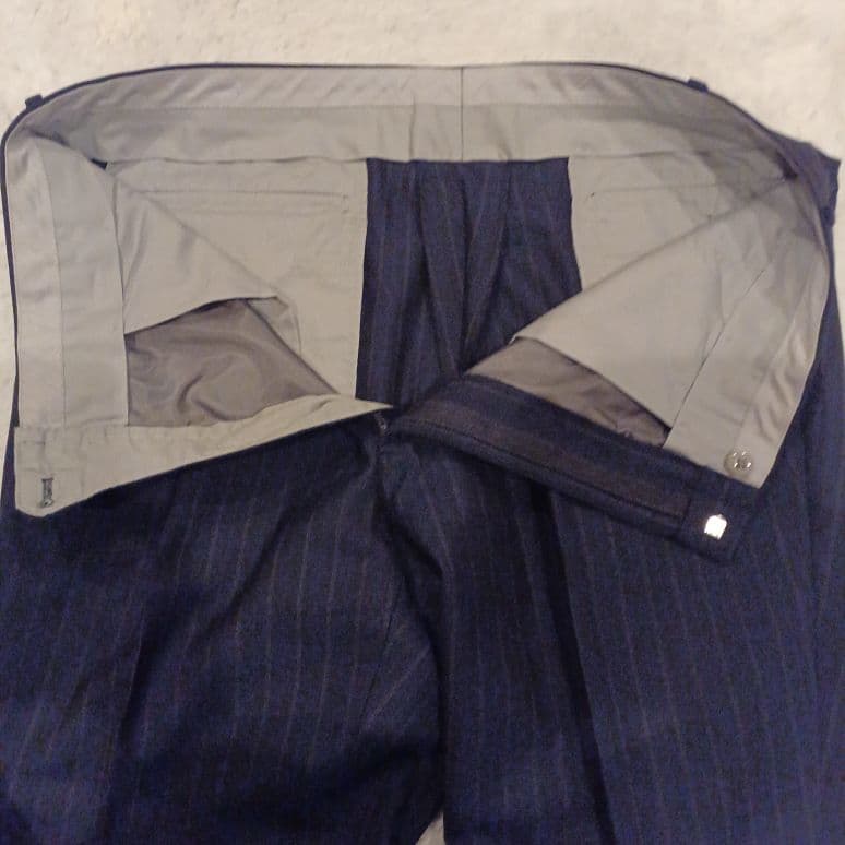 美品✨REGALリーガル ネイビー ストライプ ビジネススーツ フォーマルBE5