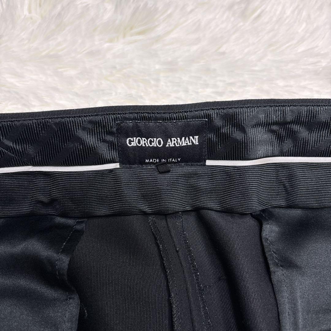 美品 GIORGIO ARMANI ウールセンタープレススラックス 大きいサイズ