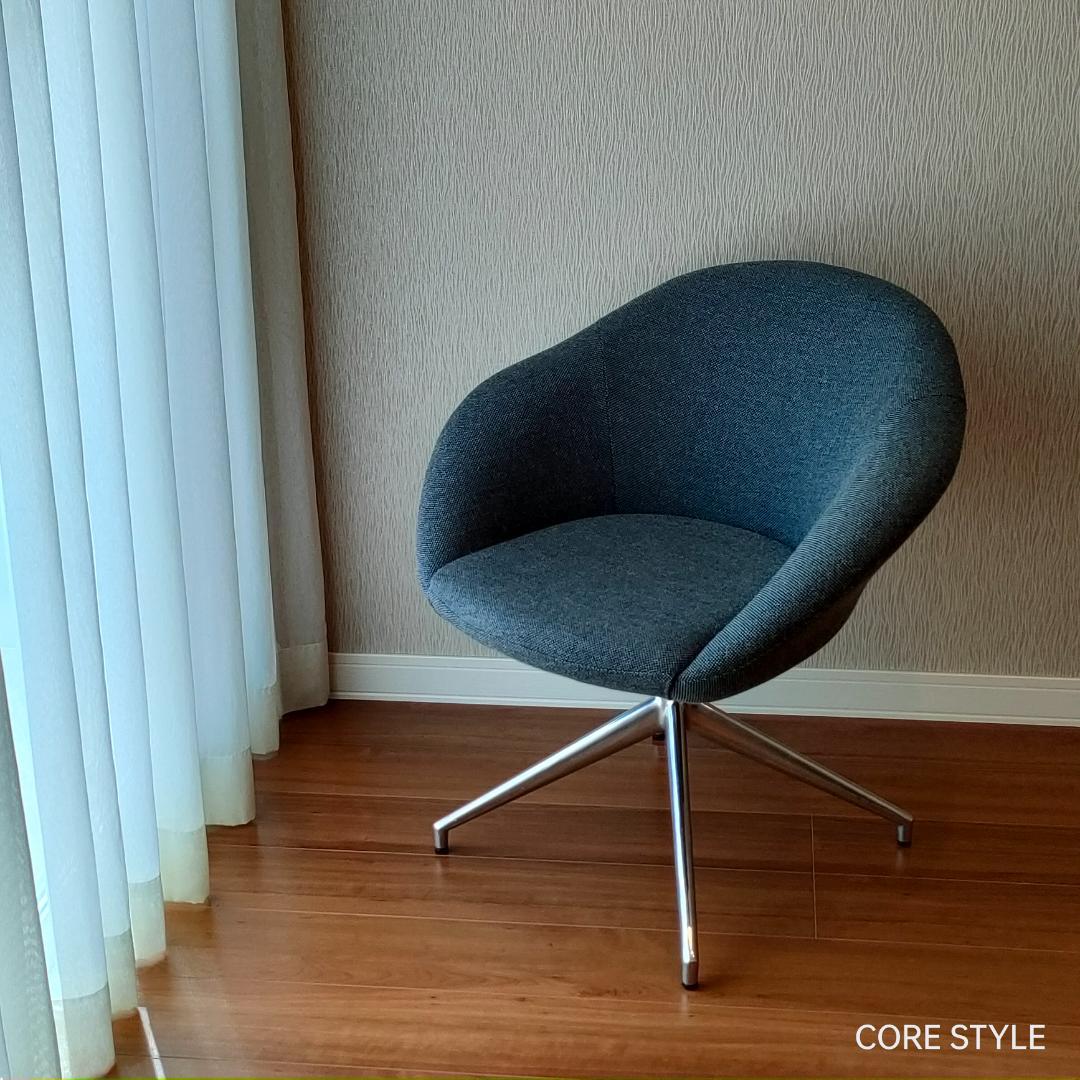 デザイナーズチェア　ラウンジチェア　グレー②