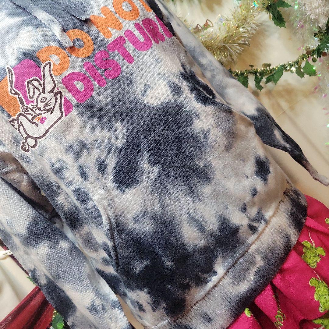 りえ美品未使用ヒステリクグラマフロントポケットHGうさぎプリントパーカニト