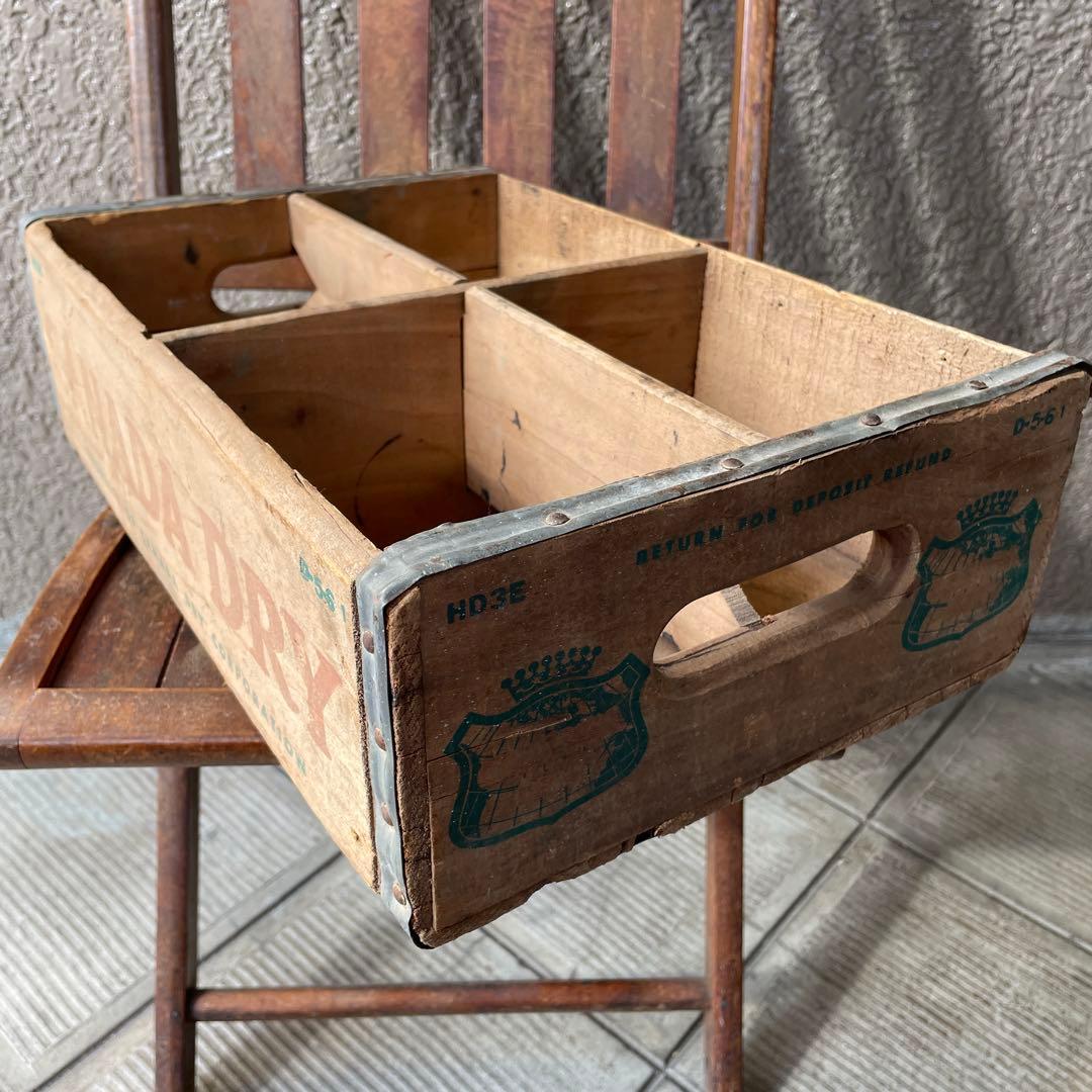貴重★60s　DRYカナダドライ　ビンテージ木箱ウッドボックスUSA