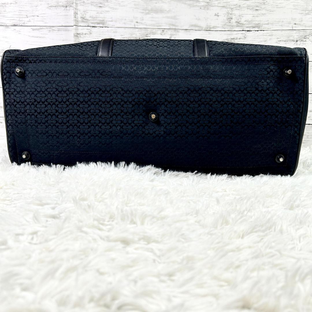 【美品】コーチ ボストンバッグ キャンバス 大容量 シグネチャー F77013