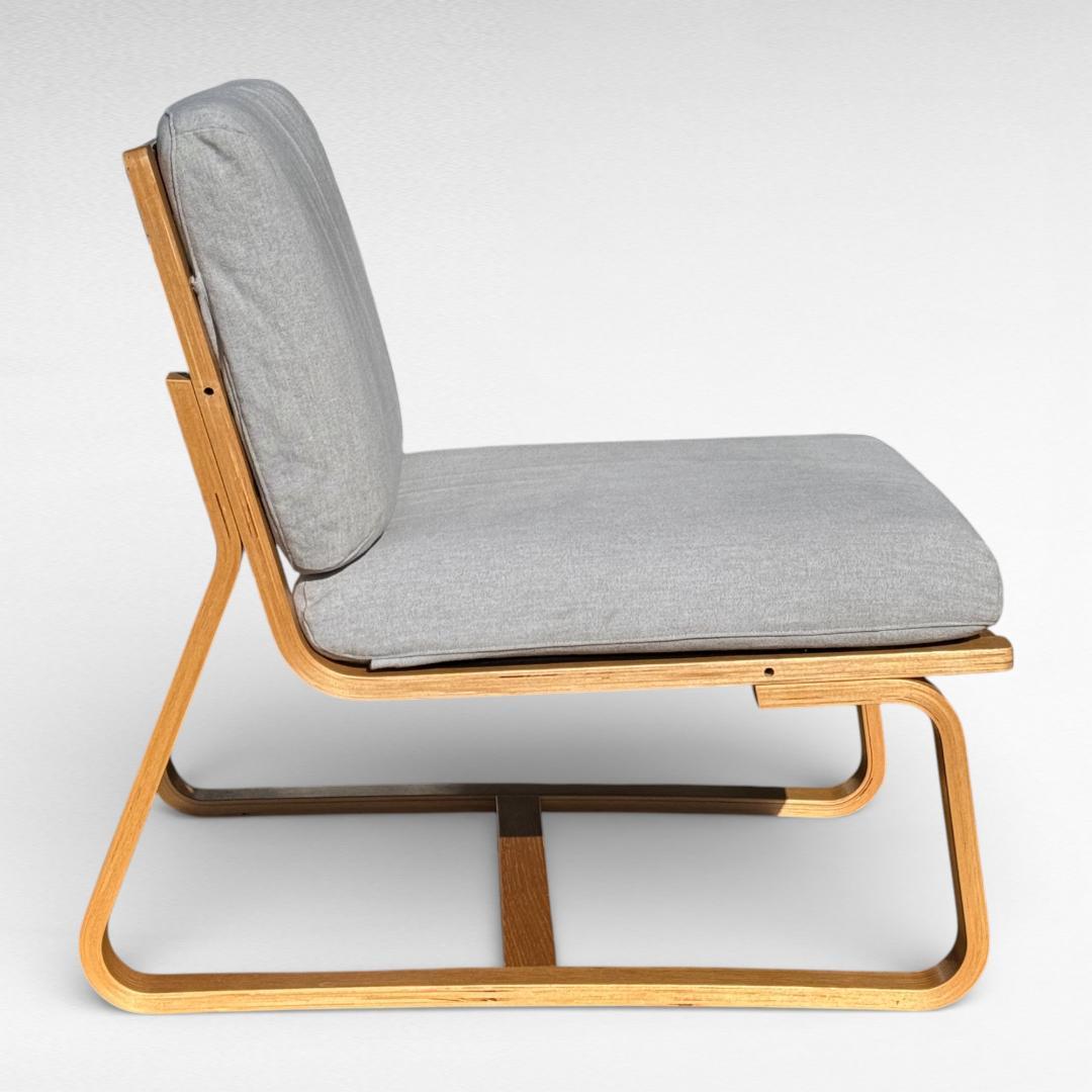 無印良品 ソファチェア オーク材 デニムカバー