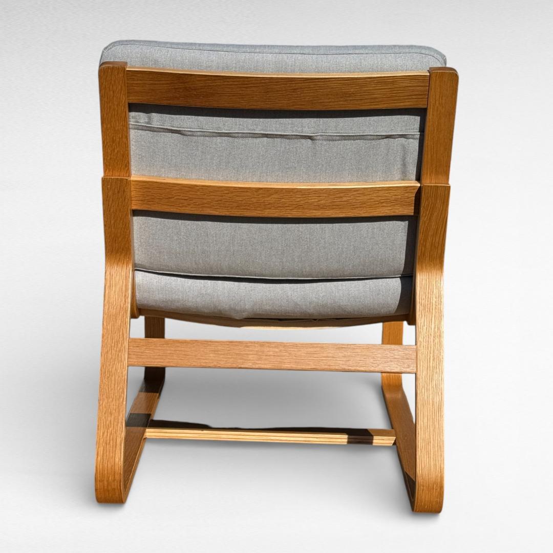 無印良品 ソファチェア オーク材 デニムカバー