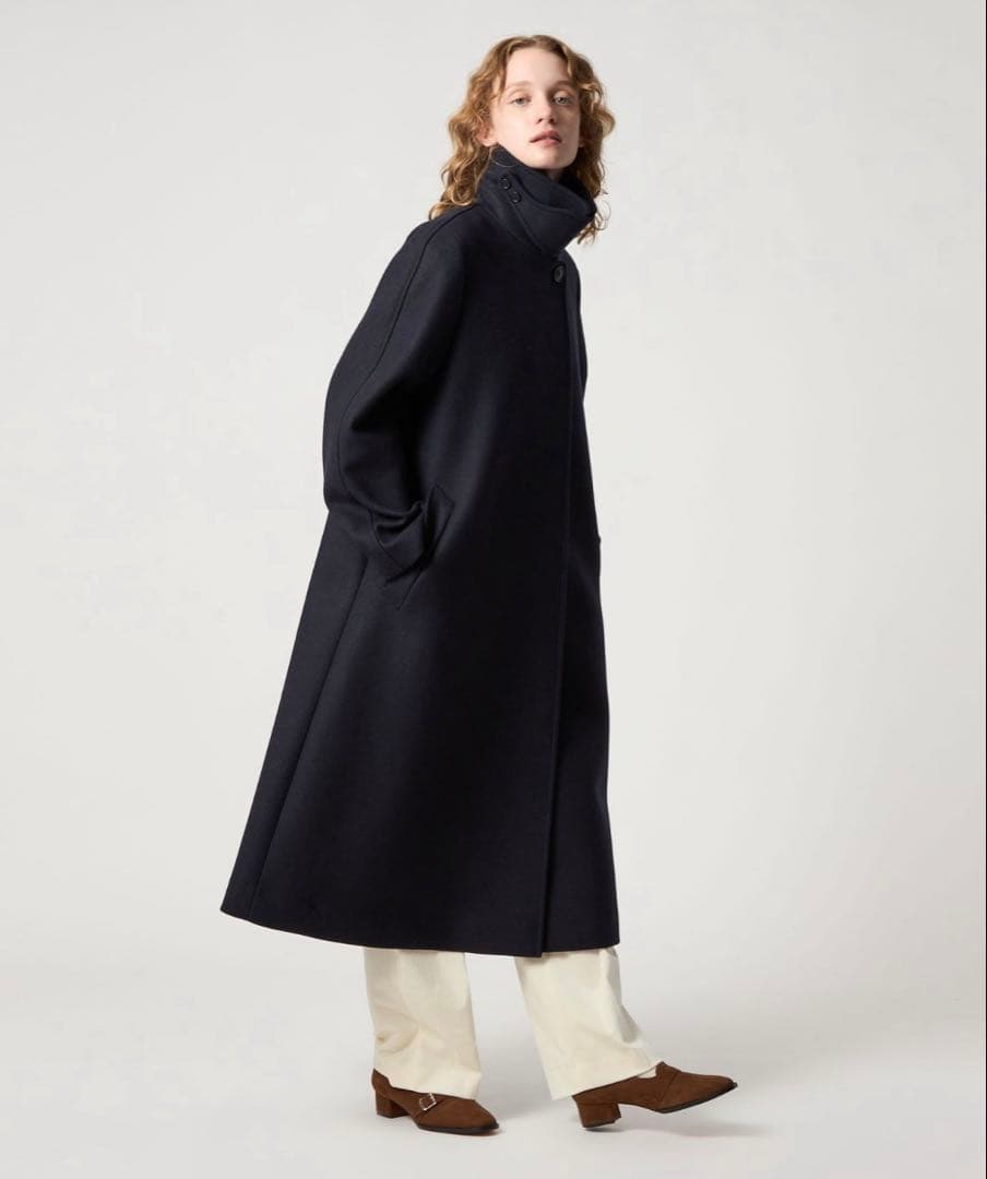 Steven Alan ウール カシミヤ テント ロング コート　ネイビー