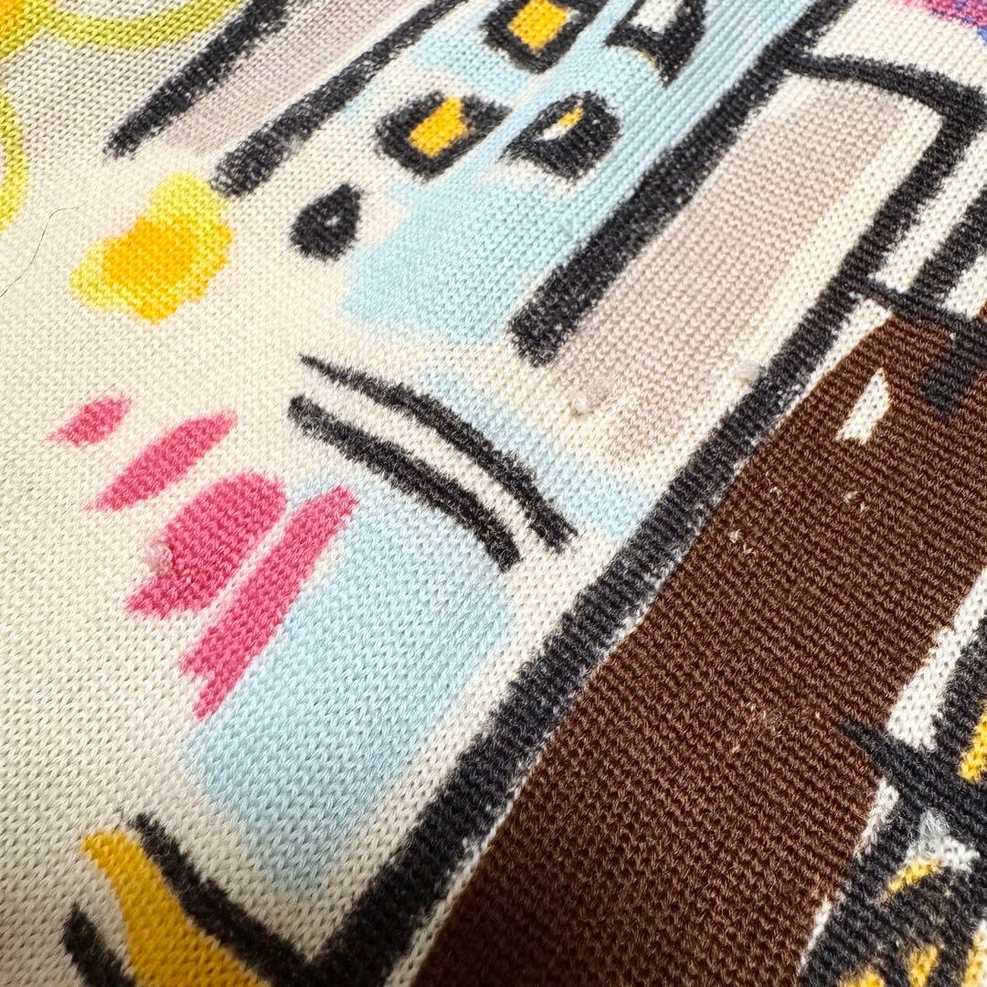 良品✨レオナールスポーツ ニットワンピース 42 ウール100 総柄 上品 希少