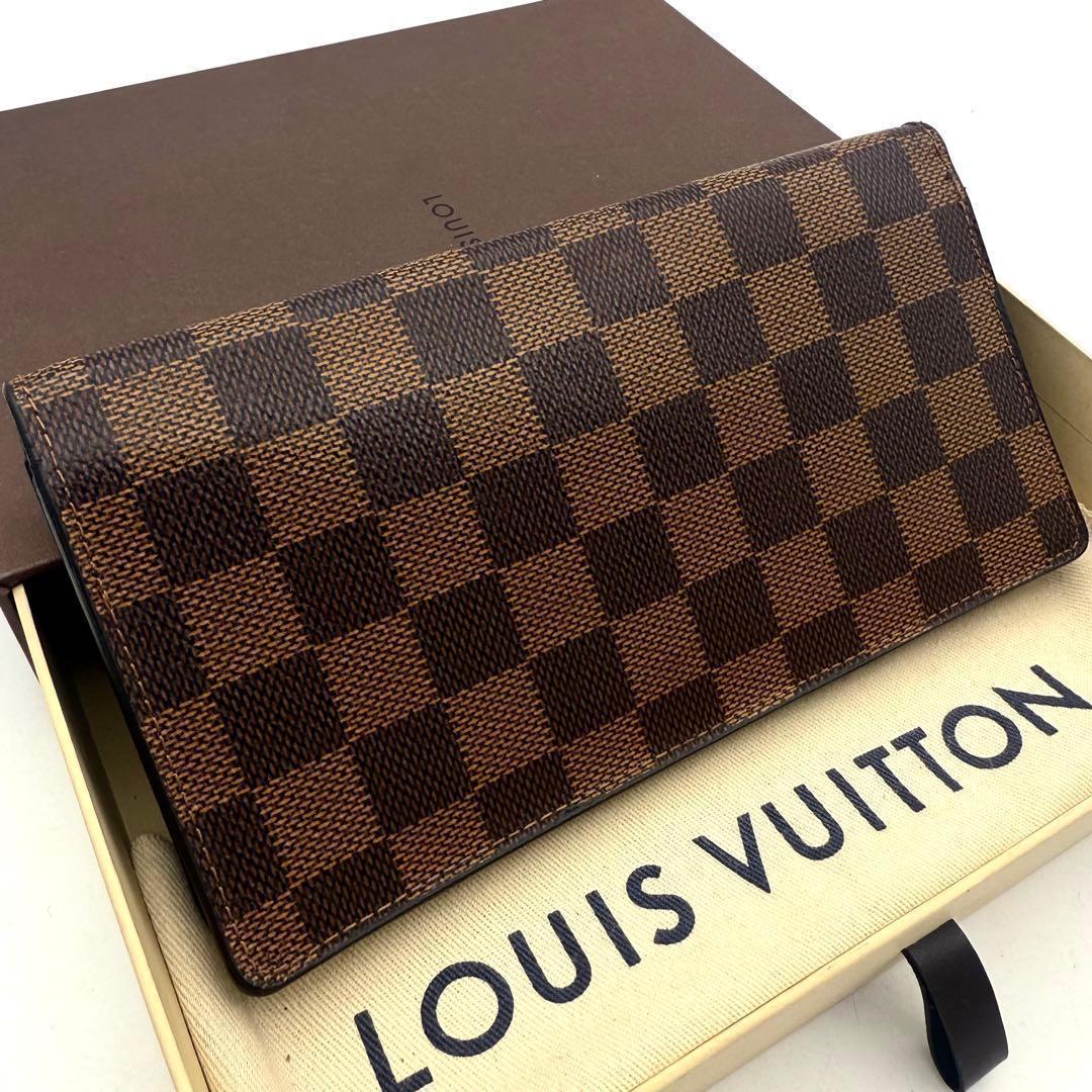 【極上美品】ルイヴィトン ポルトフォイユ ブラザ 折り財布 ダミエ エベヌ