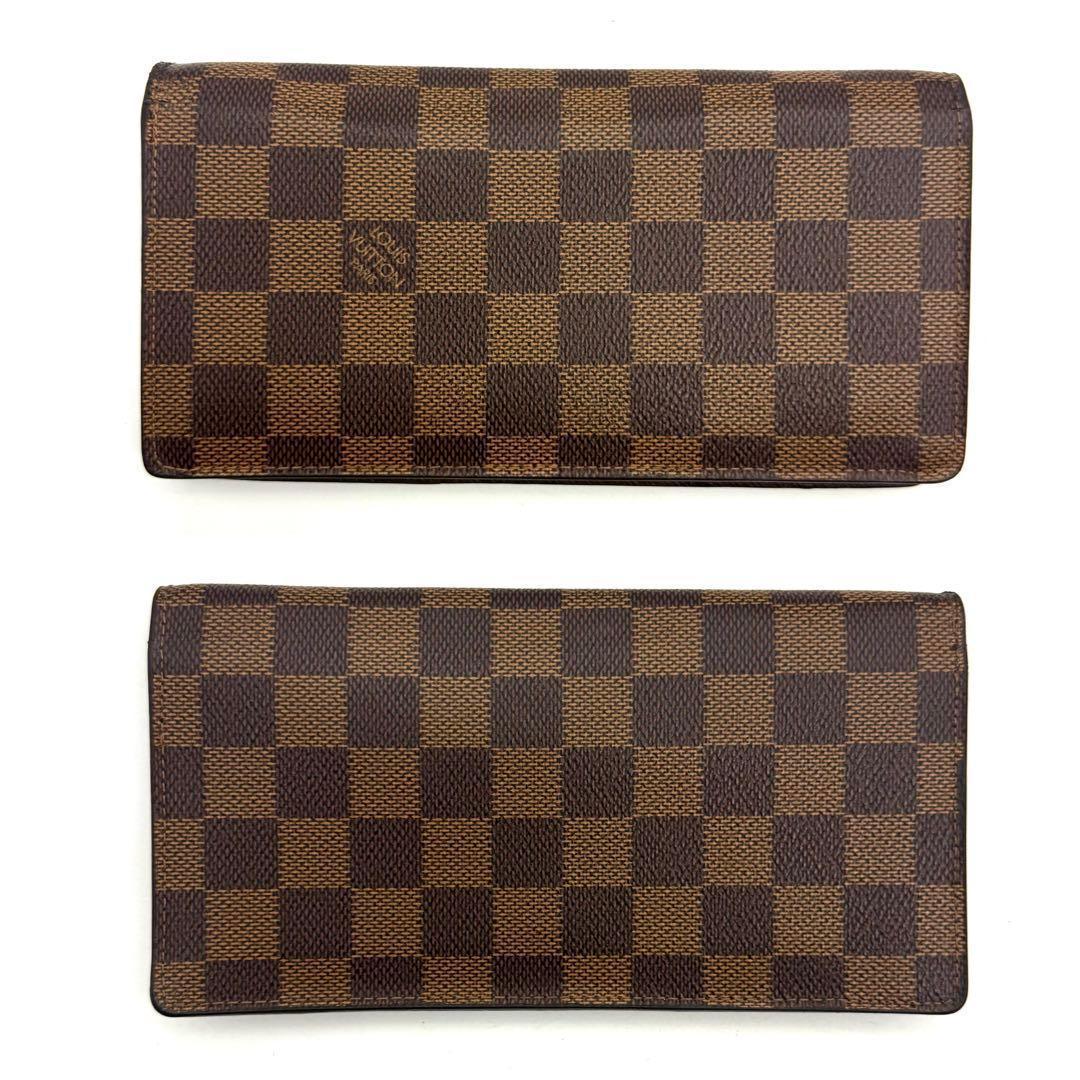 【極上美品】ルイヴィトン ポルトフォイユ ブラザ 折り財布 ダミエ エベヌ