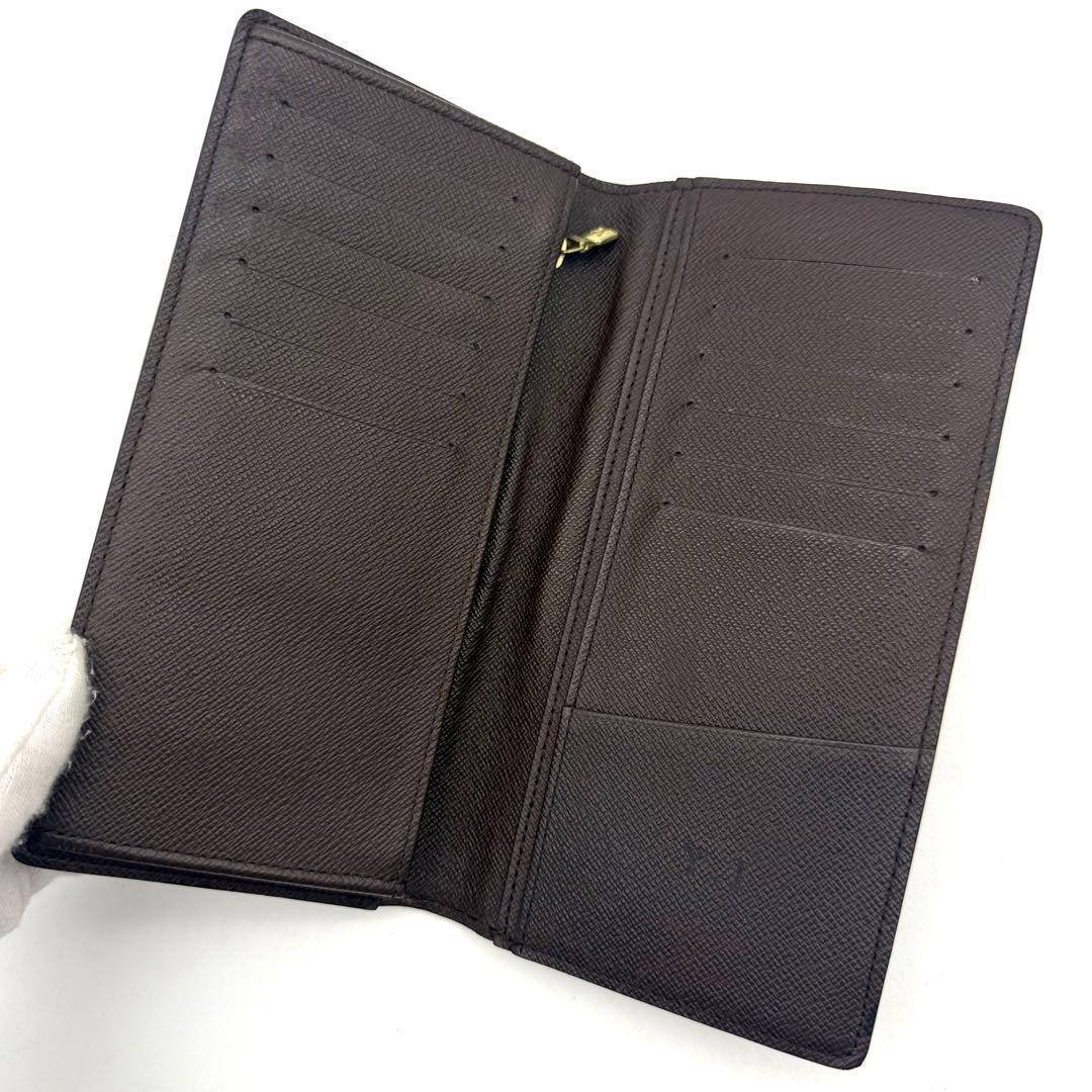 【極上美品】ルイヴィトン ポルトフォイユ ブラザ 折り財布 ダミエ エベヌ