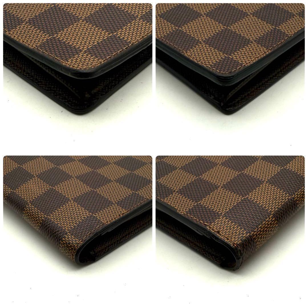 【極上美品】ルイヴィトン ポルトフォイユ ブラザ 折り財布 ダミエ エベヌ