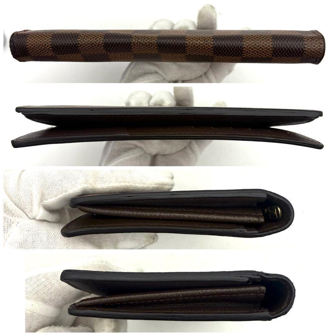 【極上美品】ルイヴィトン ポルトフォイユ ブラザ 折り財布 ダミエ エベヌ