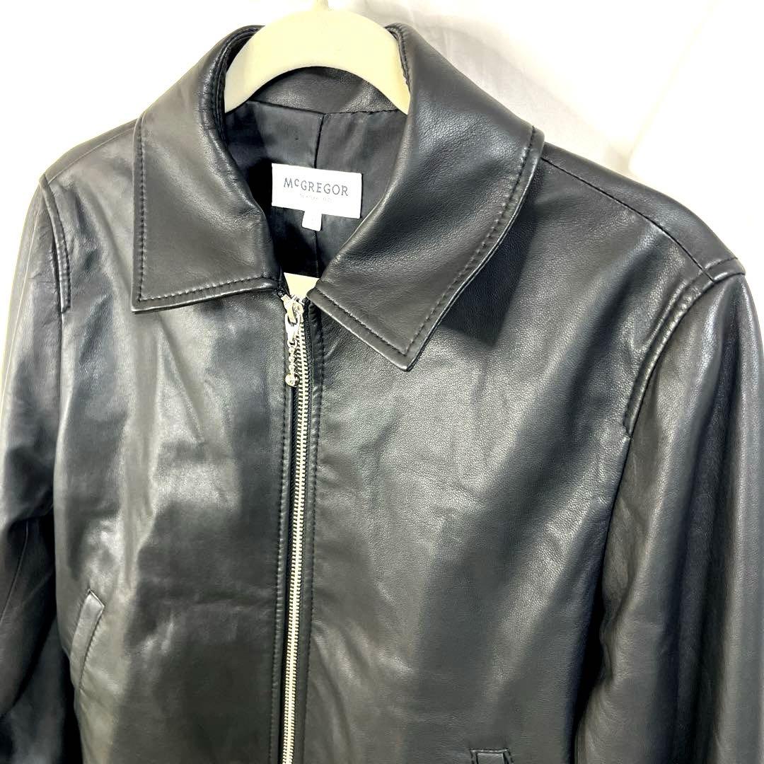 美品McGREGOR ライダースジャケット　革ジャン　レザージャケット　ブラック