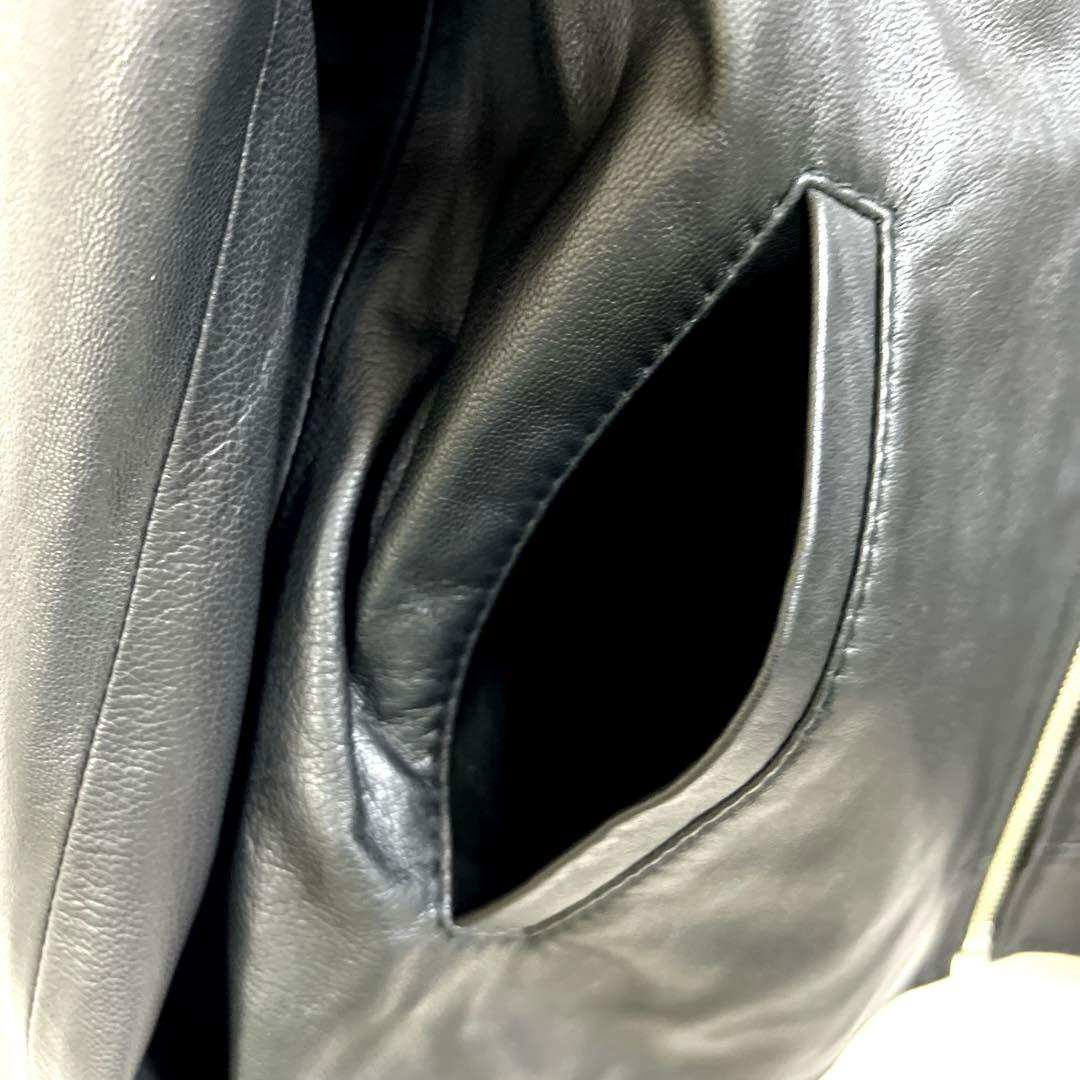 美品McGREGOR ライダースジャケット　革ジャン　レザージャケット　ブラック