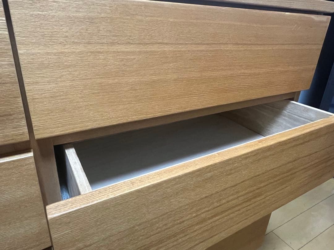 無印良品　木製チェスト４段　タモ材