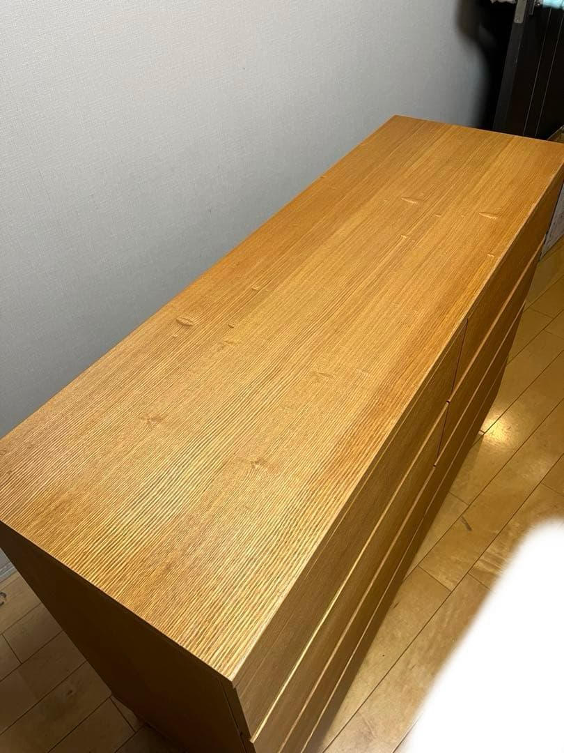 無印良品　木製チェスト４段　タモ材