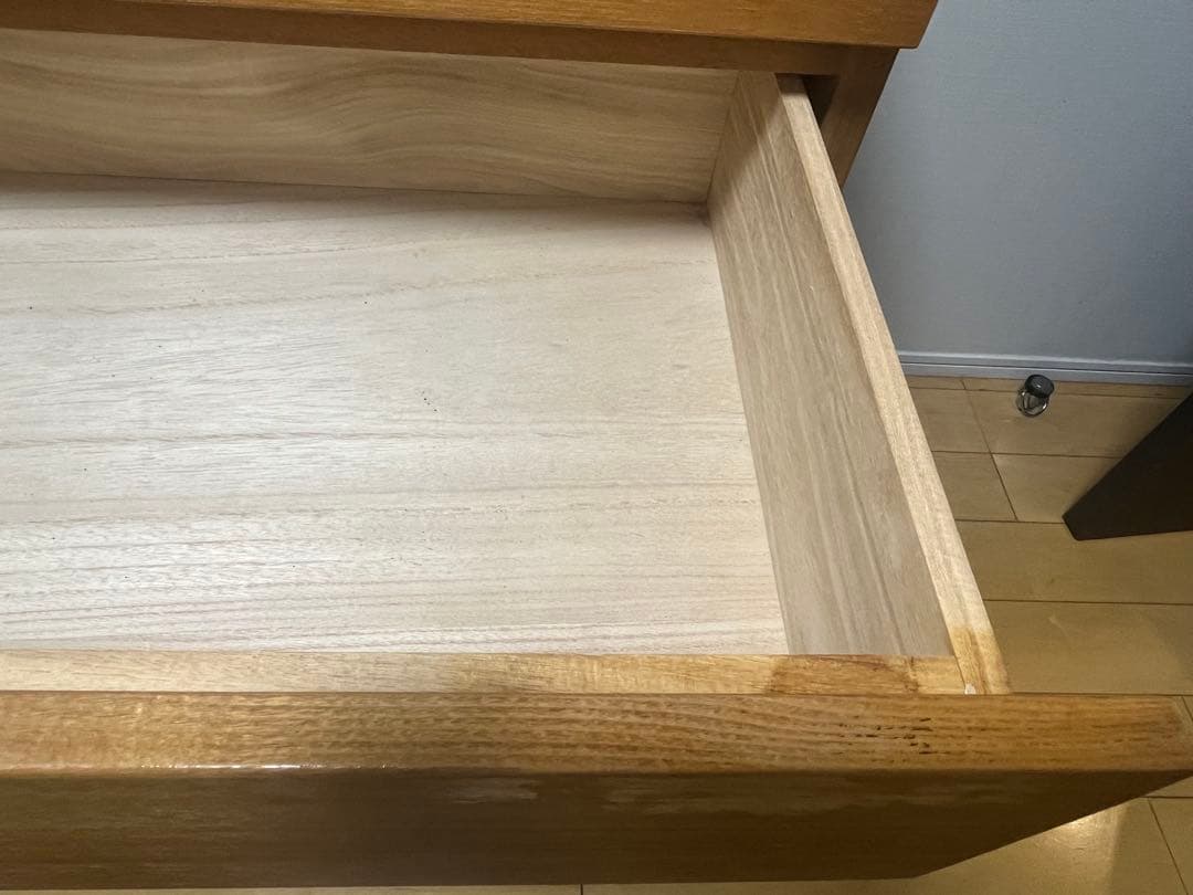 無印良品　木製チェスト４段　タモ材