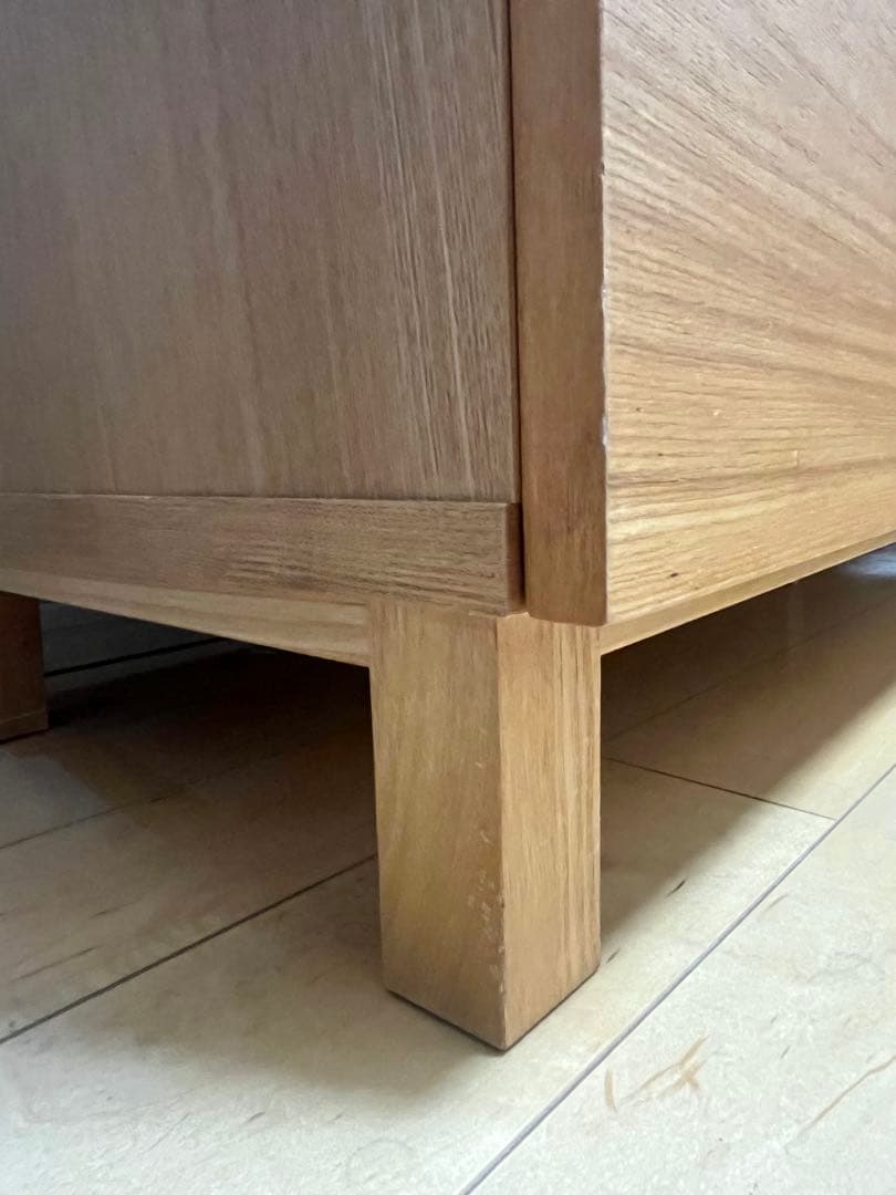 無印良品　木製チェスト４段　タモ材