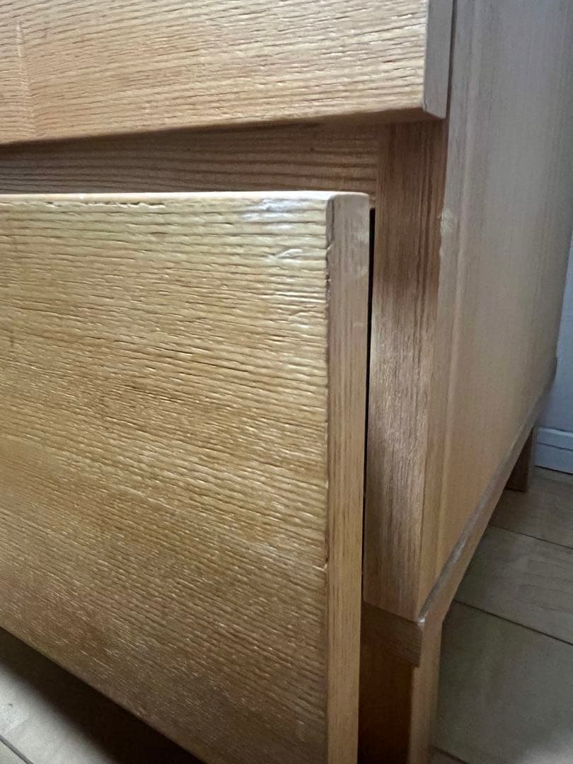 無印良品　木製チェスト４段　タモ材