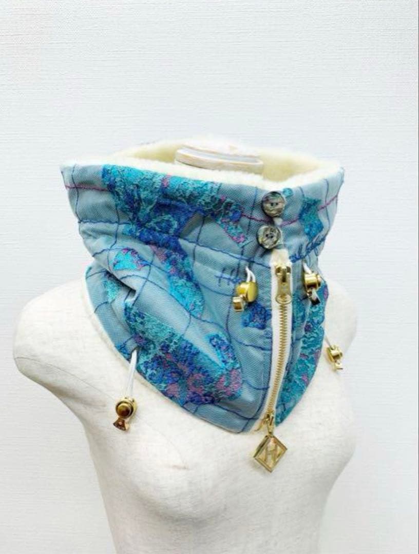 hazama ハザマ　無知へと達するレーススヌード (turquoise)