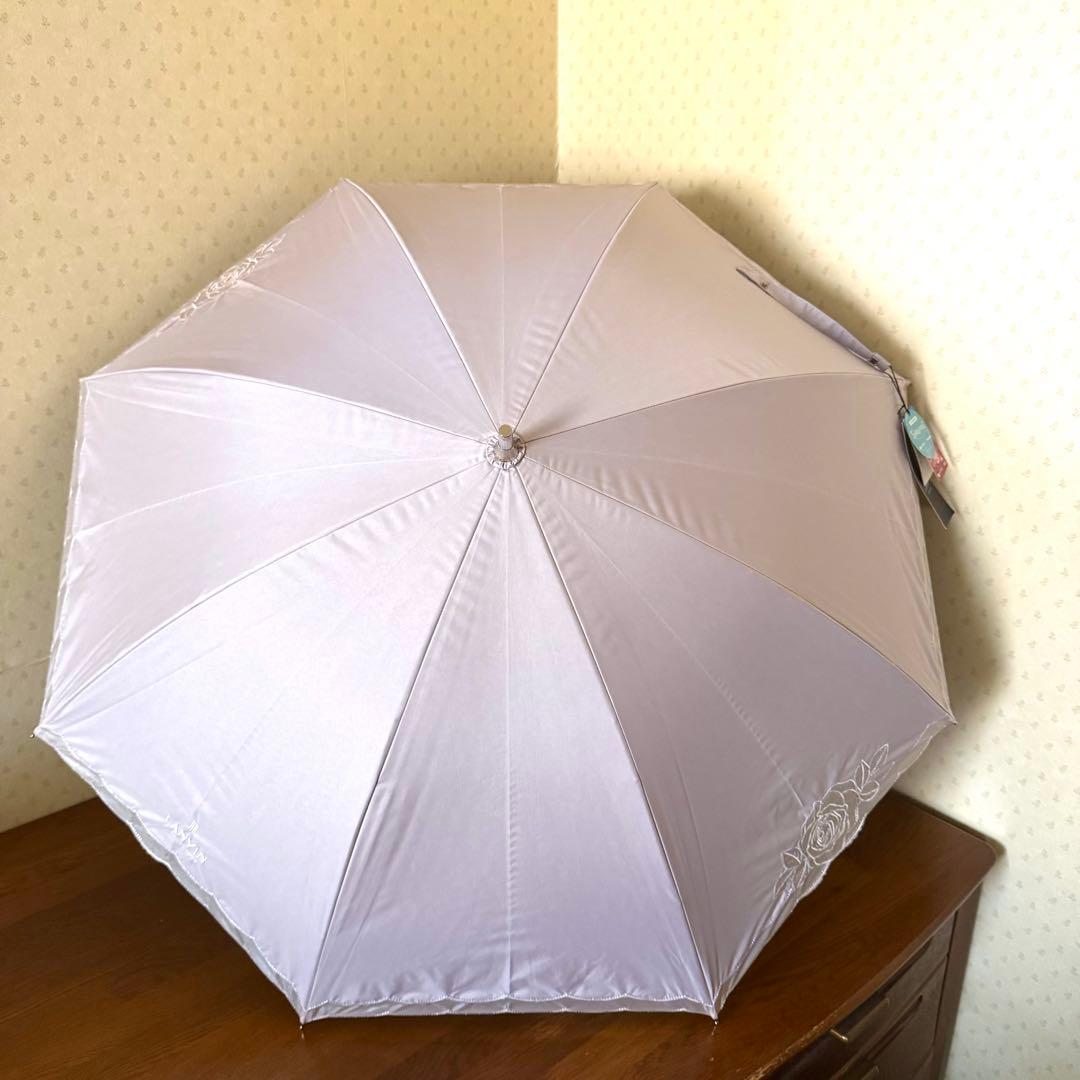 ★新品★ランバンコレクション　晴雨兼用日傘　１級遮光　軽量　フワクール　バラ