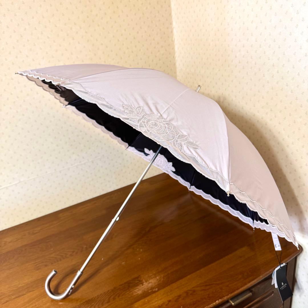 ★新品★ランバンコレクション　晴雨兼用日傘　１級遮光　軽量　フワクール　バラ