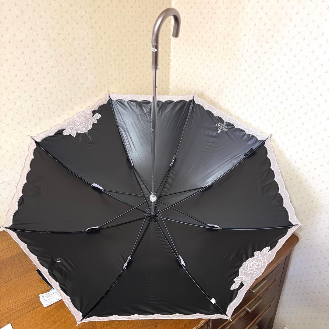★新品★ランバンコレクション　晴雨兼用日傘　１級遮光　軽量　フワクール　バラ