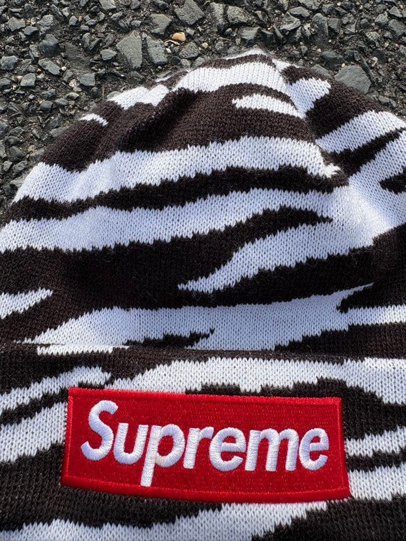 Supreme ゼブラ柄 ニット帽