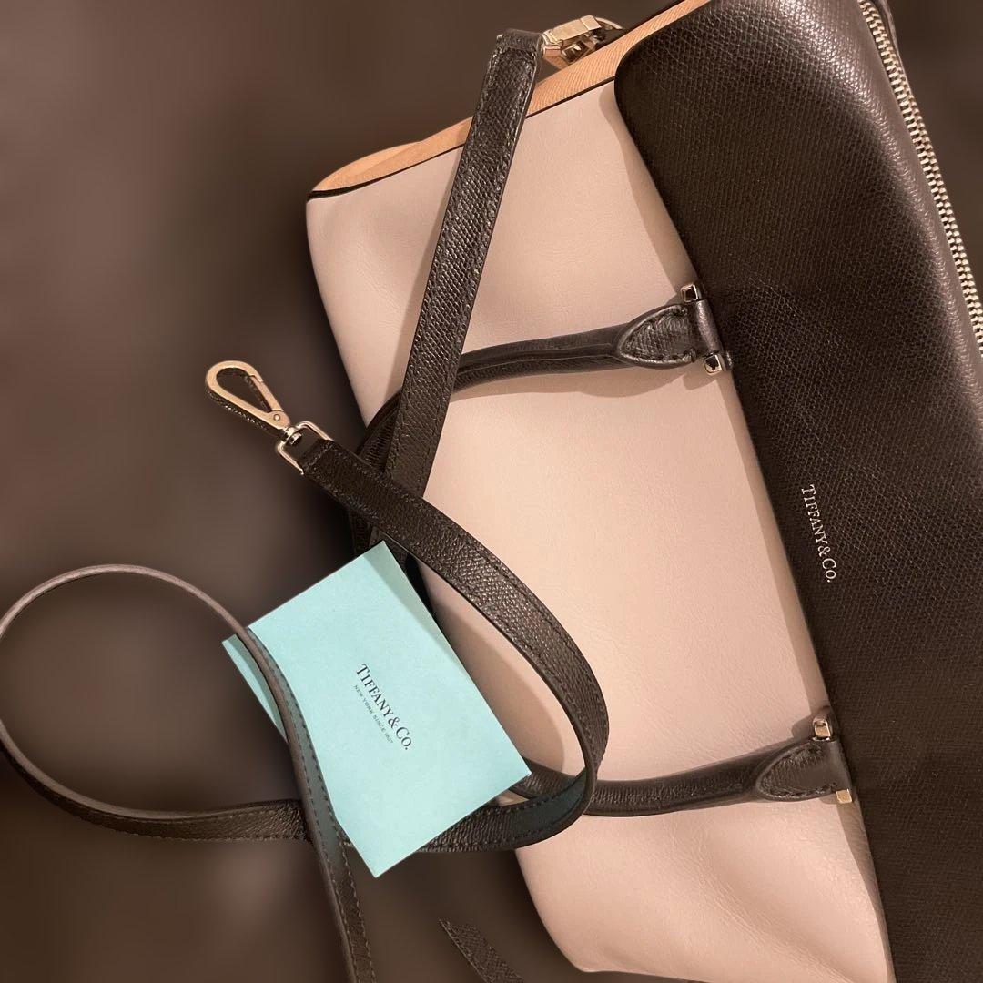 Tiffany & Co. ハンドバッグ グレー ベージュ