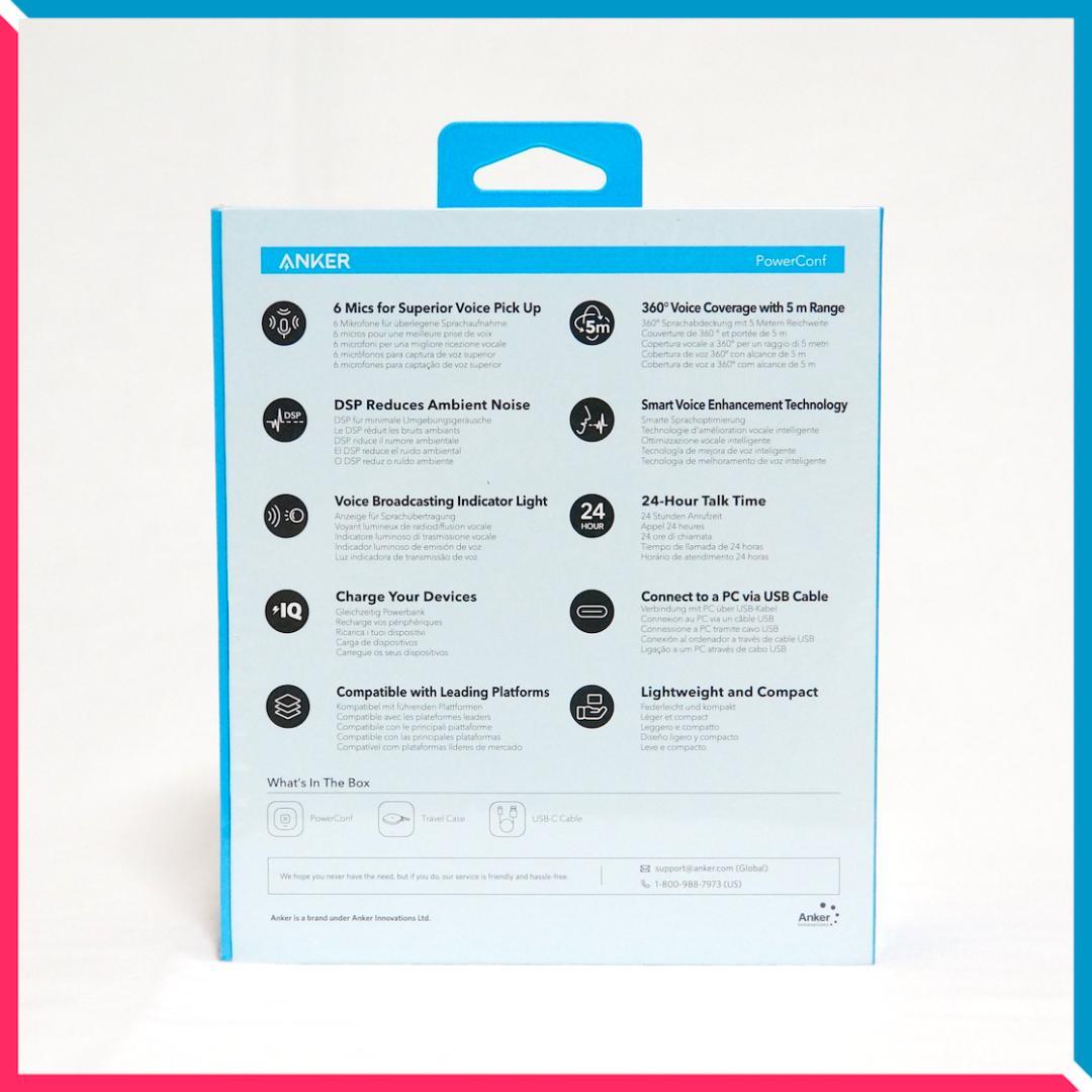 【未使用・未開封】ANKER PowerConf 会議用スピーカーホン グレー