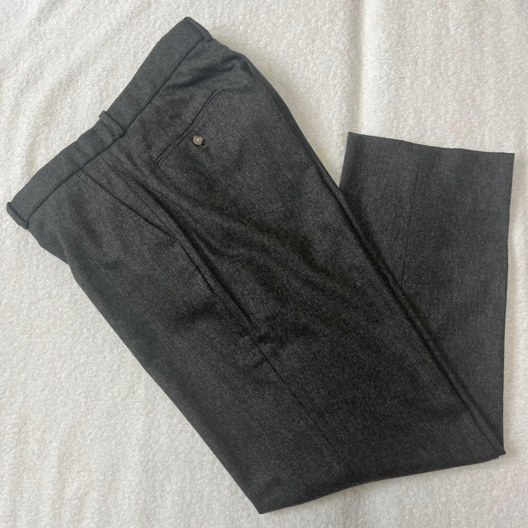 90s ラルフ ウール混スラックス グレーカーキ