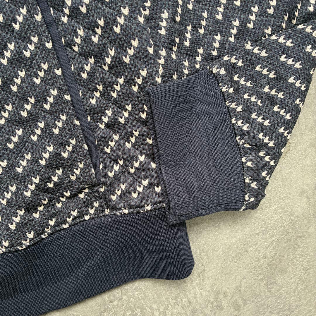 LLBean バーズアイ　ポリエステル　ハーフジップ　スウェット　M