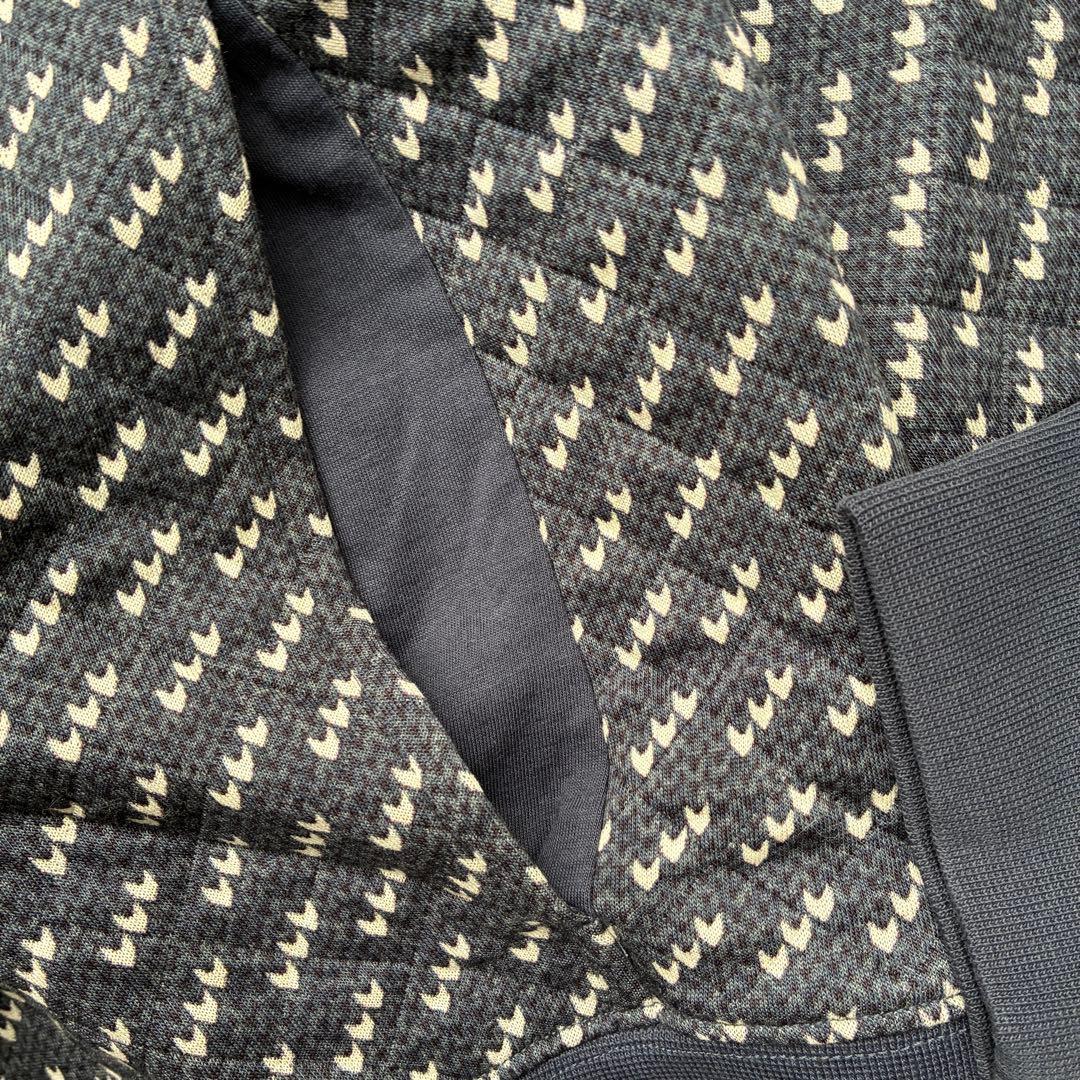 LLBean バーズアイ　ポリエステル　ハーフジップ　スウェット　M