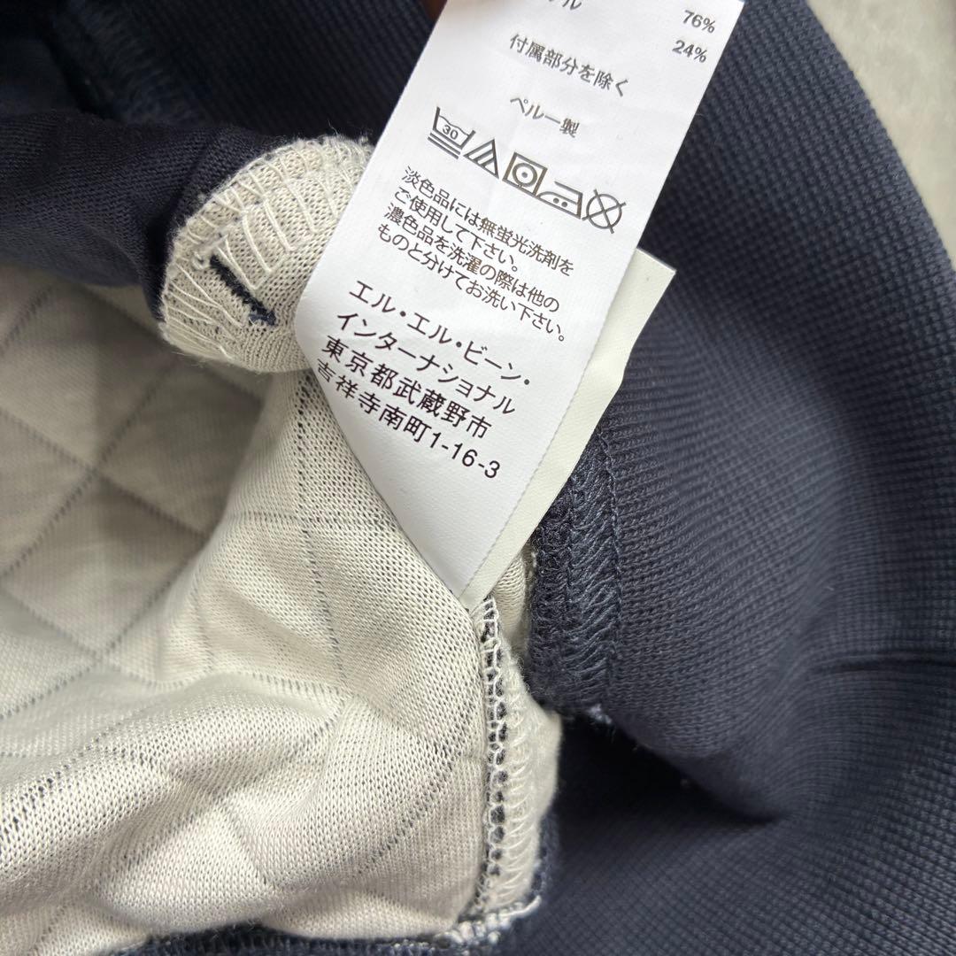 LLBean バーズアイ　ポリエステル　ハーフジップ　スウェット　M