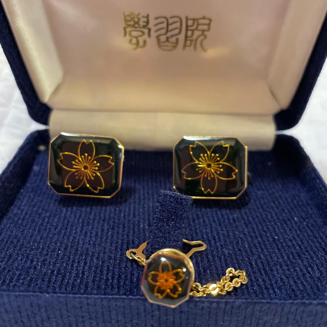 学習院 桜　さくら　ネクタイピン カフス