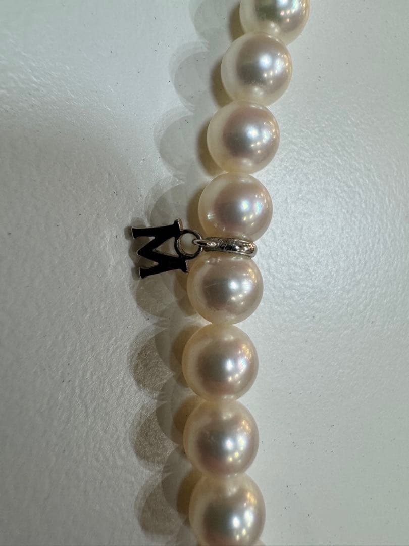 ミキモト　真珠　パール　ネックレス　SIL　Mチャーム付き　6.5m～7.0m