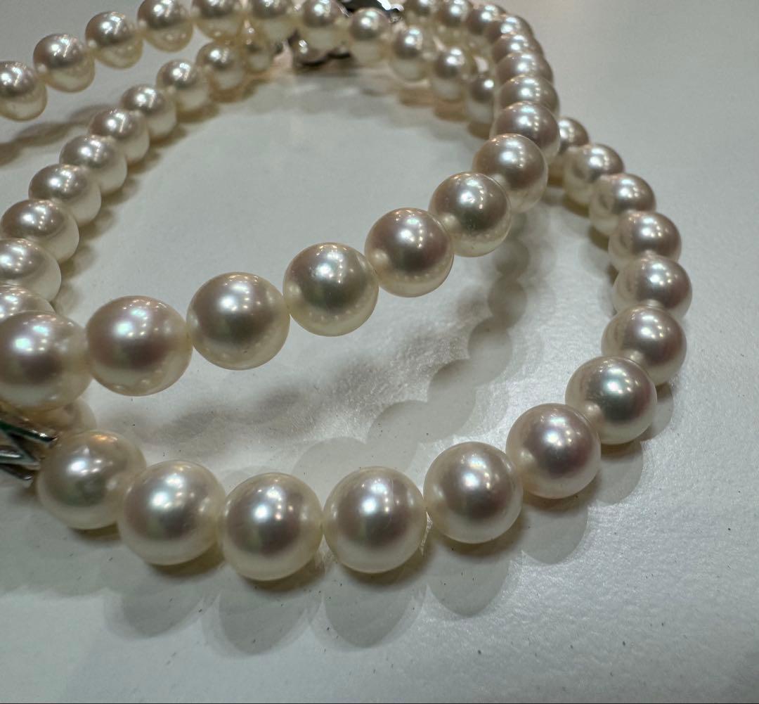 ミキモト　真珠　パール　ネックレス　SIL　Mチャーム付き　6.5m～7.0m