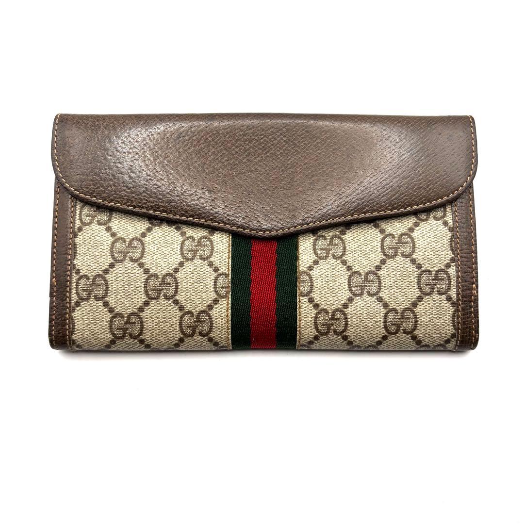 グッチ オールド 長財布 シェリーライン GG スプリーム インターロッキング