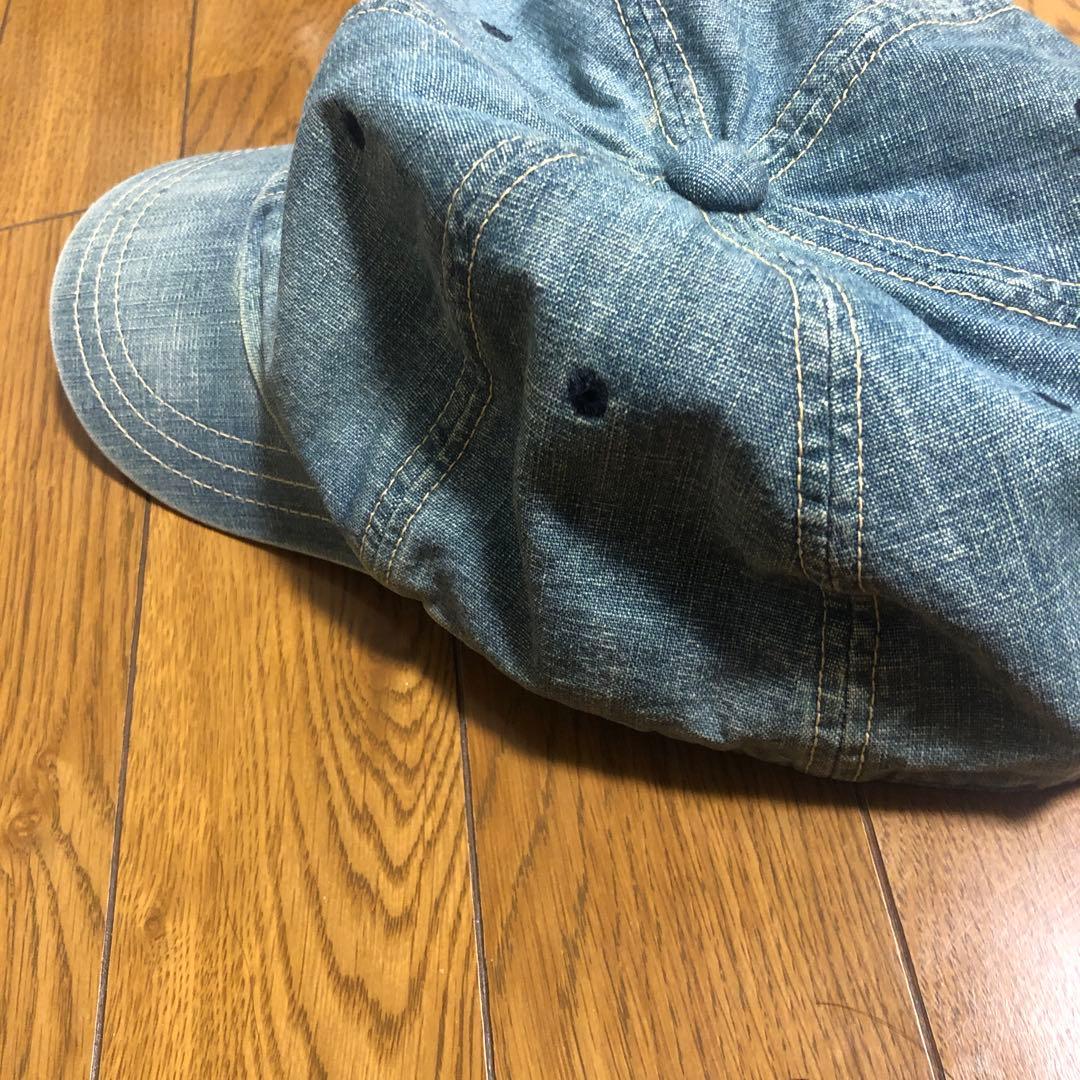 デニム イエローロゴ ベースボールキャップ